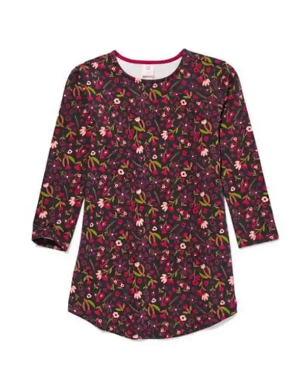 Bild 1 von Kinder-Sweatkleid Blumen schwarz