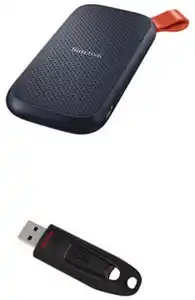 Portable SSD (2TB) Externe SSD schwarz inkl. Ultra USB 3.0 (64GB)