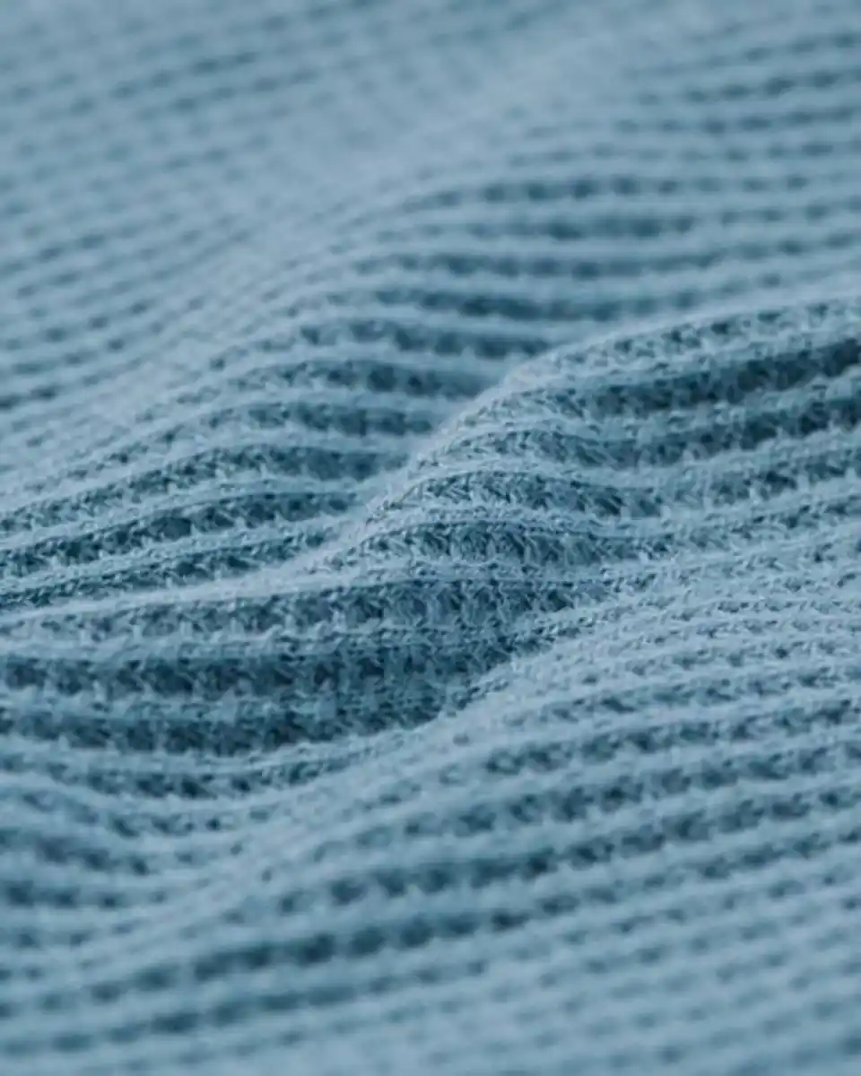 Bild 2 von Herrenschlafanzug Flanell und Waffel mittelblau