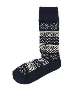 Socken nordischer Aufdruck dunkelblau