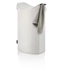 Blomus Wäschesammler Frisco, Sand, Metall, Textil, 65 l, 45x67x28 cm, faltbar, Badaccessoires, Wäschesäcke & Tonnen