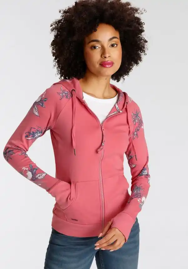 Bild 1 von KangaROOS Kapuzensweatjacke mit blumigem Druck im Hawaii-Look - NEUE KOLLEKTION, Rosa