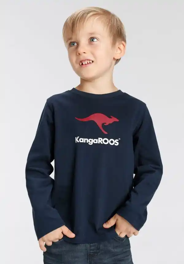 Bild 1 von KangaROOS Langarmshirt Basic Logo, Blau