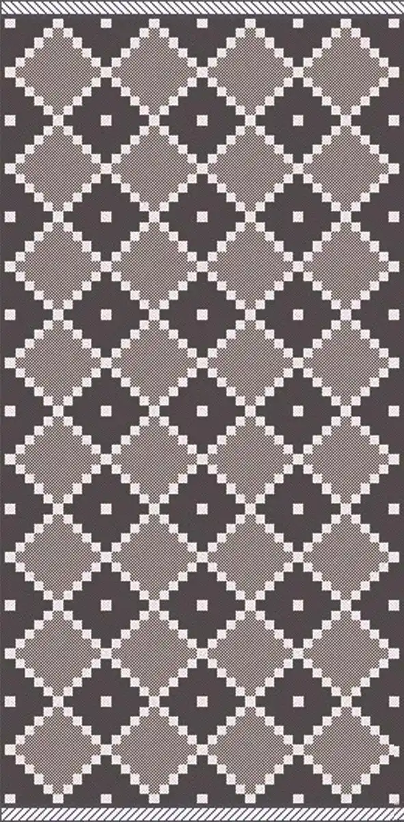 Bild 1 von Flachwebeteppich Phoenix 1 in Grau ca. 80x150cm, Anthrazit, Grau