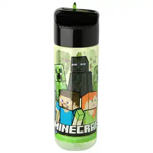 Minecraft Trinkflasche ca. 540 ml SCHWARZ / GRÜN