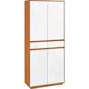 Bild 1 von Xxxl Garderobenschrank, Weiß, Eiche, Holzwerkstoff, Eiche, teilmassiv, 6 Fächer, 2 Schubladen, 86x193x37 cm, Goldenes M, Made in Germany, DGM-Klimapakt, Beimöbel erhältlich, Garderobe, Garderoben