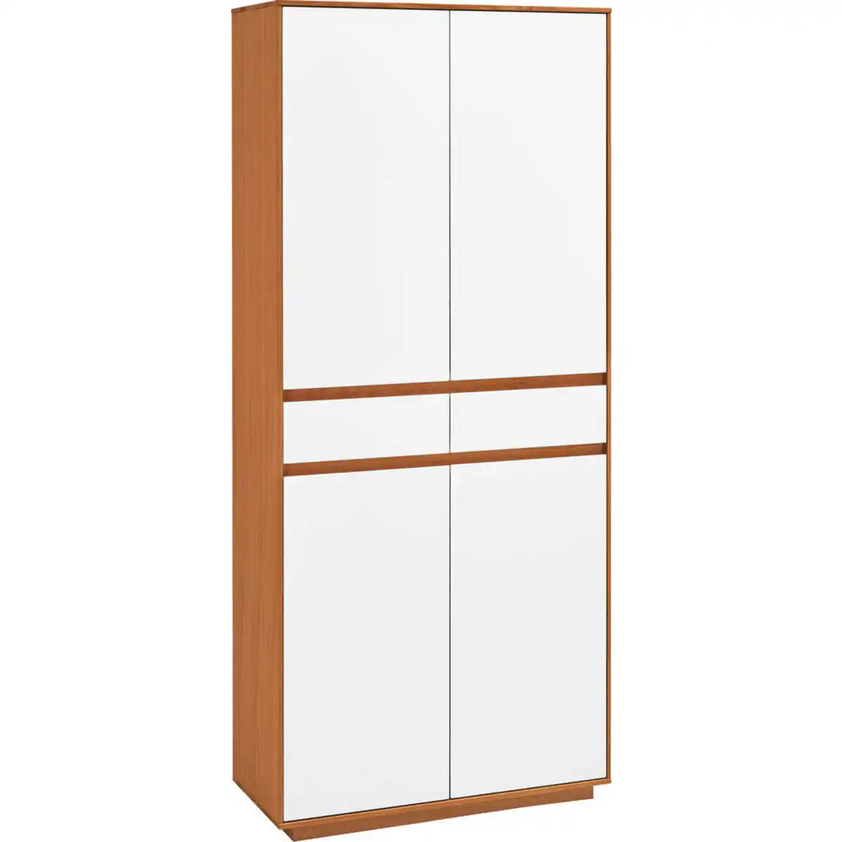 Bild 1 von Xxxl Garderobenschrank, Weiß, Eiche, Holzwerkstoff, Eiche, teilmassiv, 6 Fächer, 2 Schubladen, 86x193x37 cm, Goldenes M, Made in Germany, DGM-Klimapakt, Beimöbel erhältlich, Garderobe, Garderoben