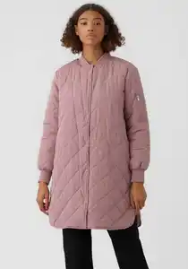 Vero Moda Steppmantel VMMUNDINA mit kurzem Stehkragen aus Rippmaterial, Rosa