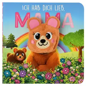 Baby Fingerpuppenbuch Ich hab dich lieb, Mama BRAUN / BUNT