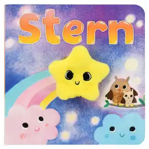 Baby Fingerpuppenbuch Stern GELB / BUNT