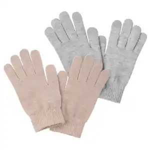 2 Paar Damen Handschuhe im Set GRAU / BEIGE