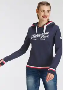 KangaROOS Kapuzensweatshirt mit großen Logoschriftzug & Kontraststreifen - NEUE KOLLEKTION, Blau