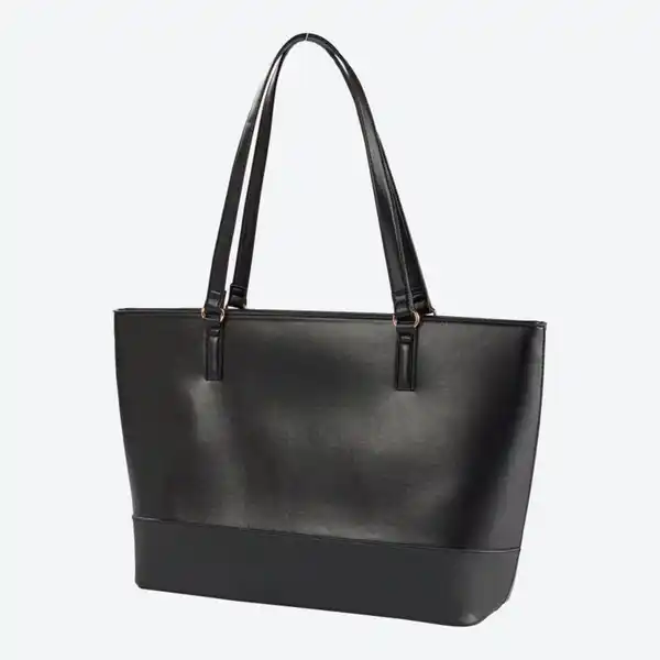 Bild 1 von Damen-Shopper aus Kunstleder, ca. 43x30x12cm, Black