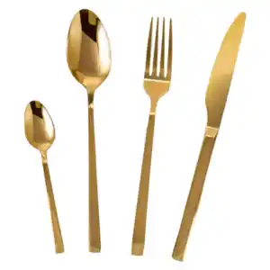 Besteck-Garnitur, gold, 16er Set