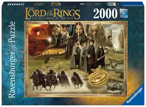 Ravensburger Puzzle LOTR: The Fellowship of the Ring, 2000 Puzzleteile, Made in Germany, FSC® - schützt Wald - weltweit, Braun