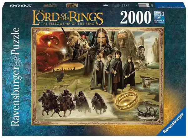 Bild 1 von Ravensburger Puzzle LOTR: The Fellowship of the Ring, 2000 Puzzleteile, Made in Germany, FSC® - schützt Wald - weltweit, Braun