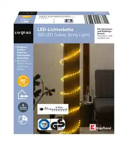 LIV&BO® LED-Lichterkette mit 200 warmweißen LEDs