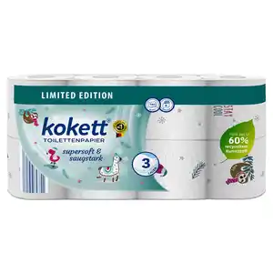 KOKETT Bedrucktes Toilettenpapier 8 x 180 Blatt, Winter Edition