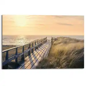 Reinders! Wandbild 90x60 cm Weg zum Strand, Khaki 90 x 60 cm Dekopanel