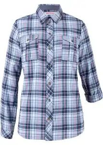 Flanell-Bluse, 34, Blau