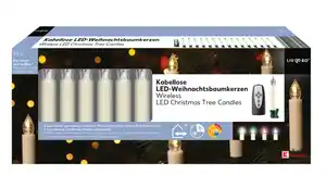 LIV&BO® Kabellose LED-Baumkerzen, 15-St.-Packg.