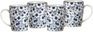 Ritzenhoff & Breker Kaffeebecher Royal Sakura 4er Set blau/weiß