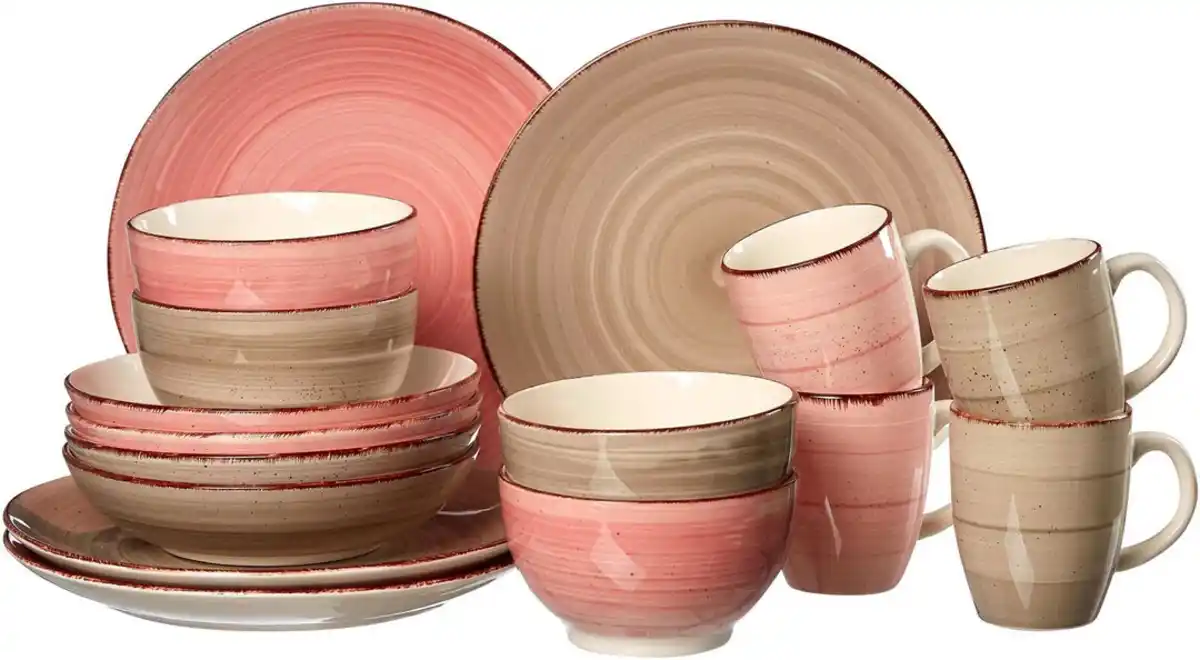 Bild 1 von Ritzenhoff & Breker Kombiservice Happy 16-teilig grau/ rosa