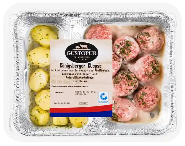 Bild 1 von GUSTOPUR Schnelle Küche Königsberger Klopse, 450-g-Packg.