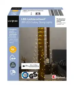 LIV&BO® LED-Lichterschweif mit 200 warmweißen LEDs