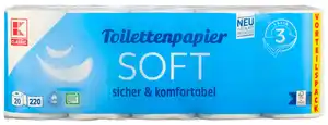 K-CLASSIC Toilettenpapier Soft, Packg. = 20 x 220 Blatt