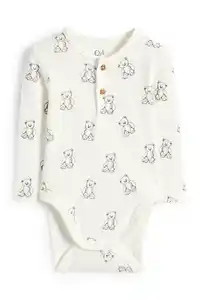 C&A Bärchen-Baby-Body-gerippt, Weiß, Größe: 50