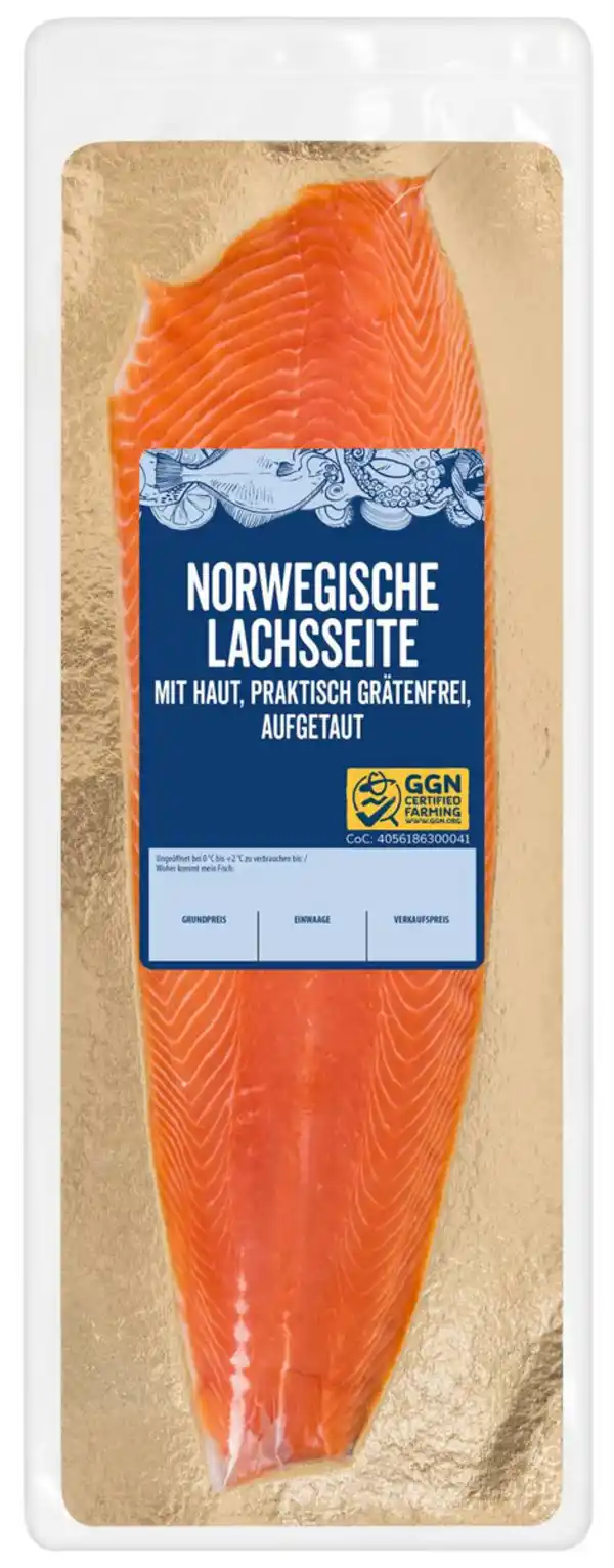 Bild 1 von Norweg. Lachsfilet mit Haut, kg