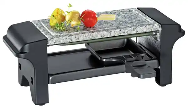 Bild 1 von KÜCHENPROFI Raclette Twin schwarz HOT STONE DUO, Edelstahl