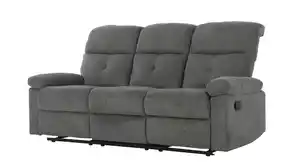 Einzelsofa Microfaser grau 189 cm - Relaxfunktion - RIVERA