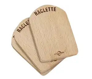 KÜCHENPROFI Raclette-Brettchen 4er-Set, Holz