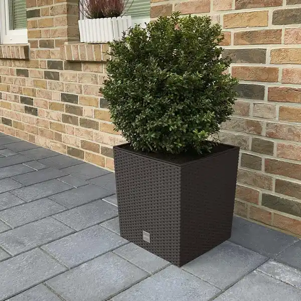 Bild 3 von Rattanoptik-Blumentöpfe inkl. Einsatz - ca. 54 Liter, Braun