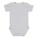 Bild 1 von Babybody Kurze Ärmel Umschlaghals, Grau, 50/56