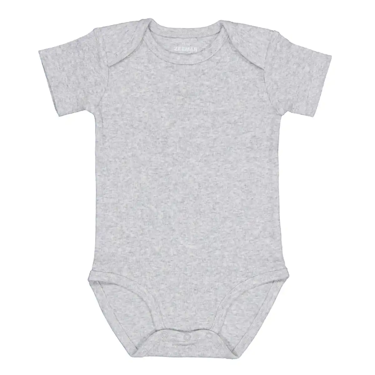 Bild 1 von Babybody Kurze Ärmel Umschlaghals, Grau, 50/56