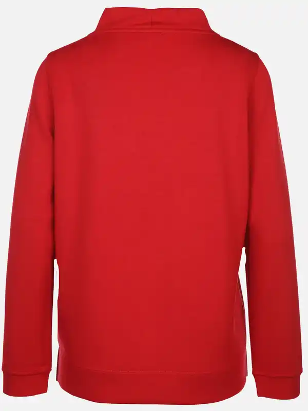 Bild 2 von Damen Edelsweatshirt mit Glitzersteinchen Rot