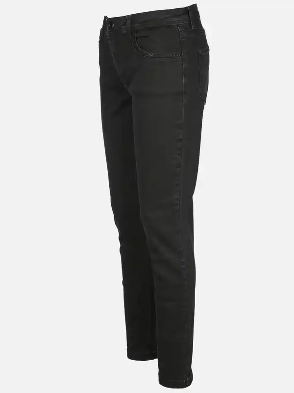 Bild 3 von Damen Jeans Slim Fit "Hanna" mit Ziersteinchen Schwarz