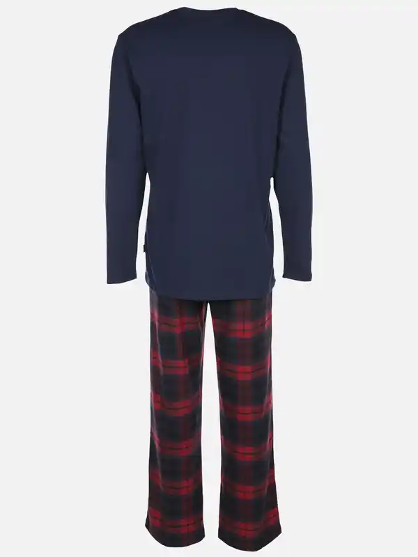 Bild 2 von Herren Pyjama Flanell Blau