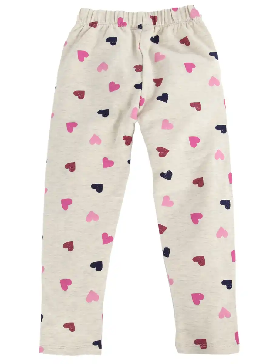 Bild 2 von Mädchen Leggings mit Herzchenprint Beige