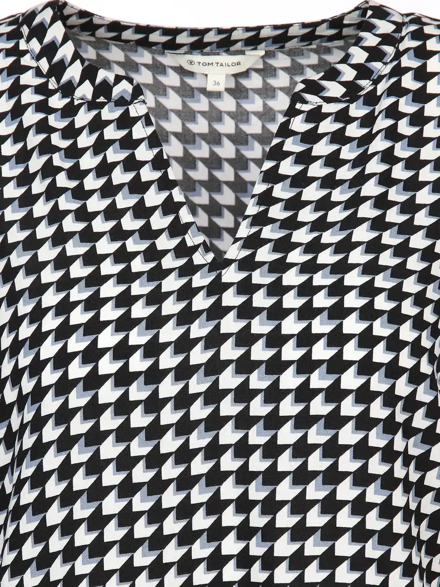 Bild 3 von Damen Langarmshirt mit Alloverprint Schwarz