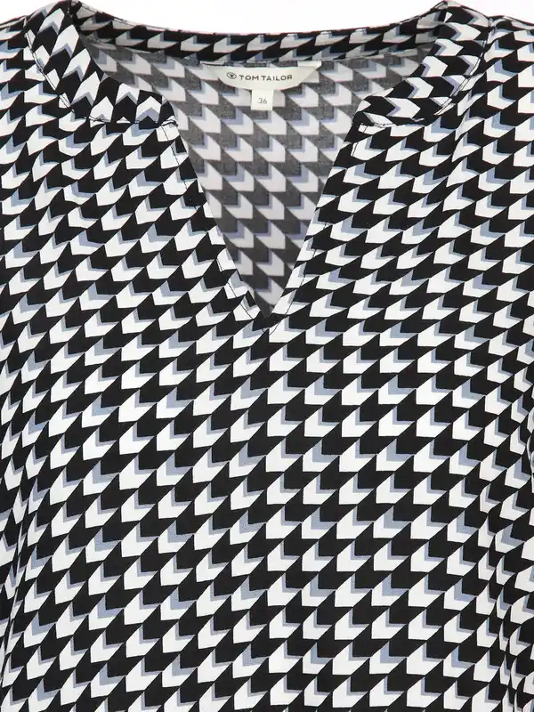 Bild 3 von Damen Langarmshirt mit Alloverprint Schwarz