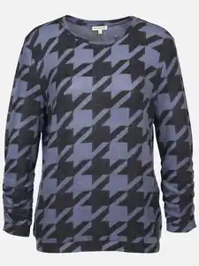 Damen Leichtpullover mit Print Blau