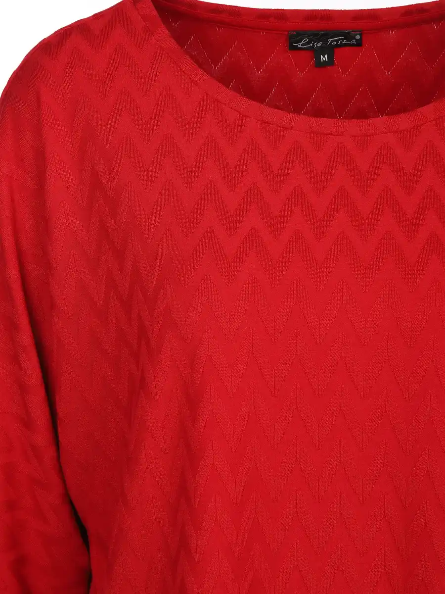 Bild 3 von Damen Jacquard Shirt mit 3/4 Arm Rot