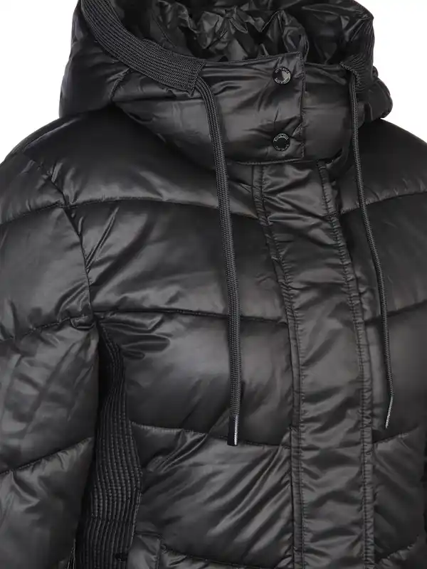 Bild 4 von Damen Steppjacke mit abnehmbarer Kapuze Schwarz