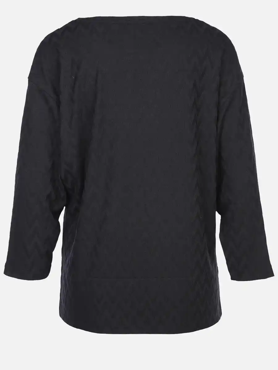 Bild 2 von Damen Jacquard Shirt mit 3/4 Arm Schwarz