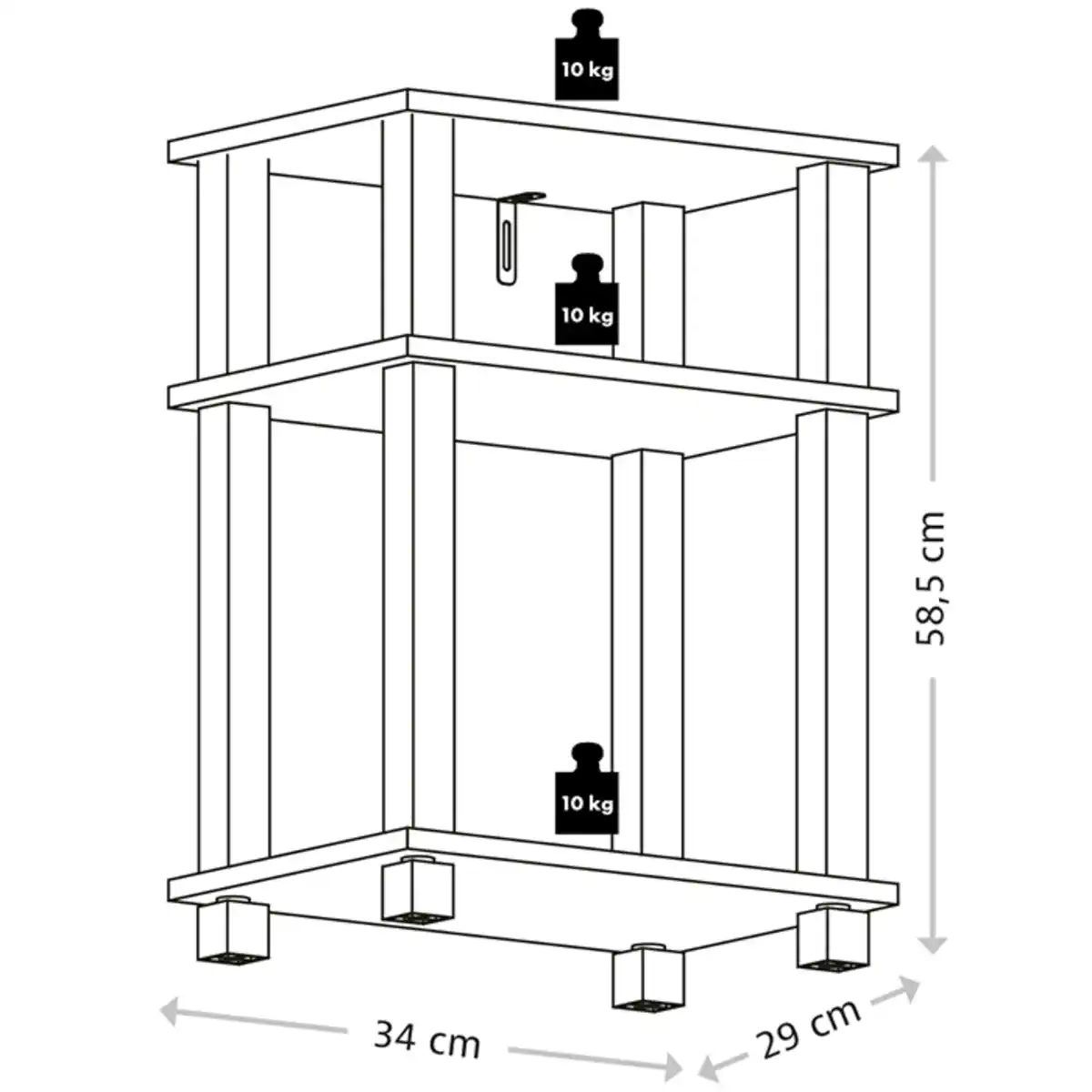 Bild 3 von Regal mit 3 Ebenen, FSC