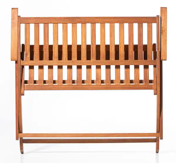 Bild 4 von 2-Sitzer faltbare Gartenbank Sitzbank - Eukalyptus Massivholz